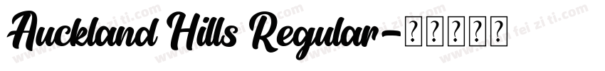 Auckland Hills Regular字体转换